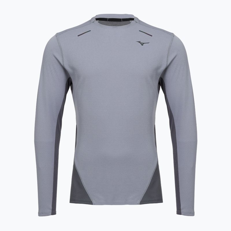Лонгслів для бігу чоловічий Mizuno Tech Thermal Charge quiksilver