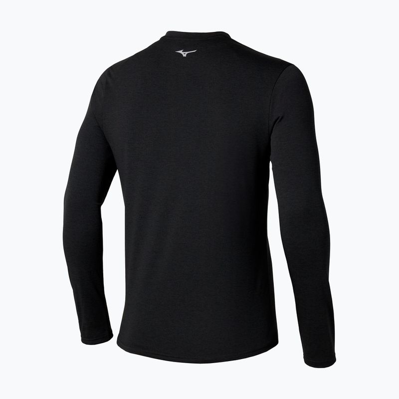 Лонгслів для бігу чоловічий Mizuno Core Impulse Half Zip Tee black 2