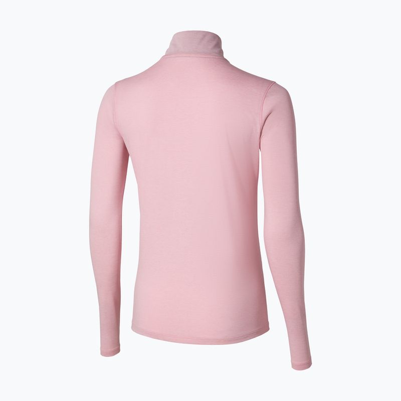 Кофта для бігу жіноча Mizuno Core Impulse Half Zip Tee bleached mauve 2