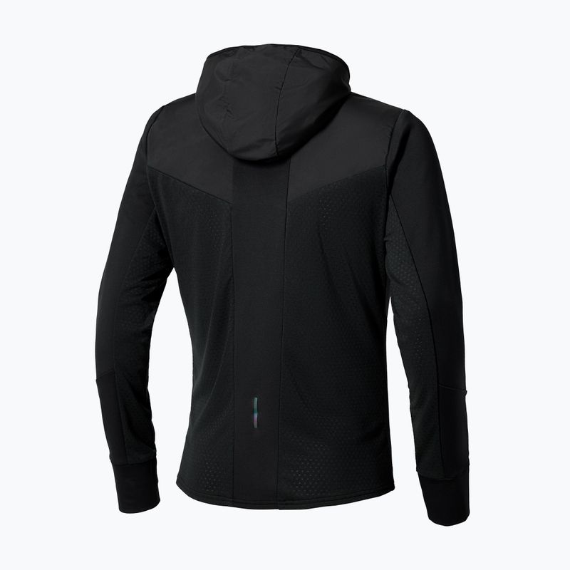 Куртка для бігу чоловіча Mizuno Warmalite Hybrid Full Zip Hooded black 2
