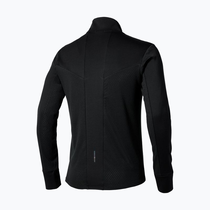 Лонгслів для бігу чоловічий Mizuno Active Warm Half Zip black 2