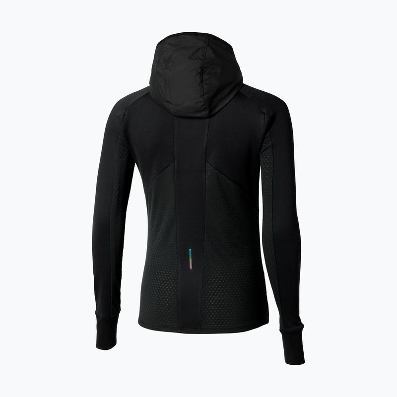 Куртка для бігу жіноча Mizuno Active Warm Hybrid Full Zip Hooded black 2