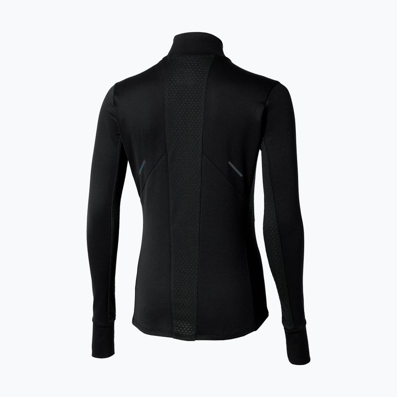 Кофта для бігу жіноча Mizuno Active Warm Half Zip black 2