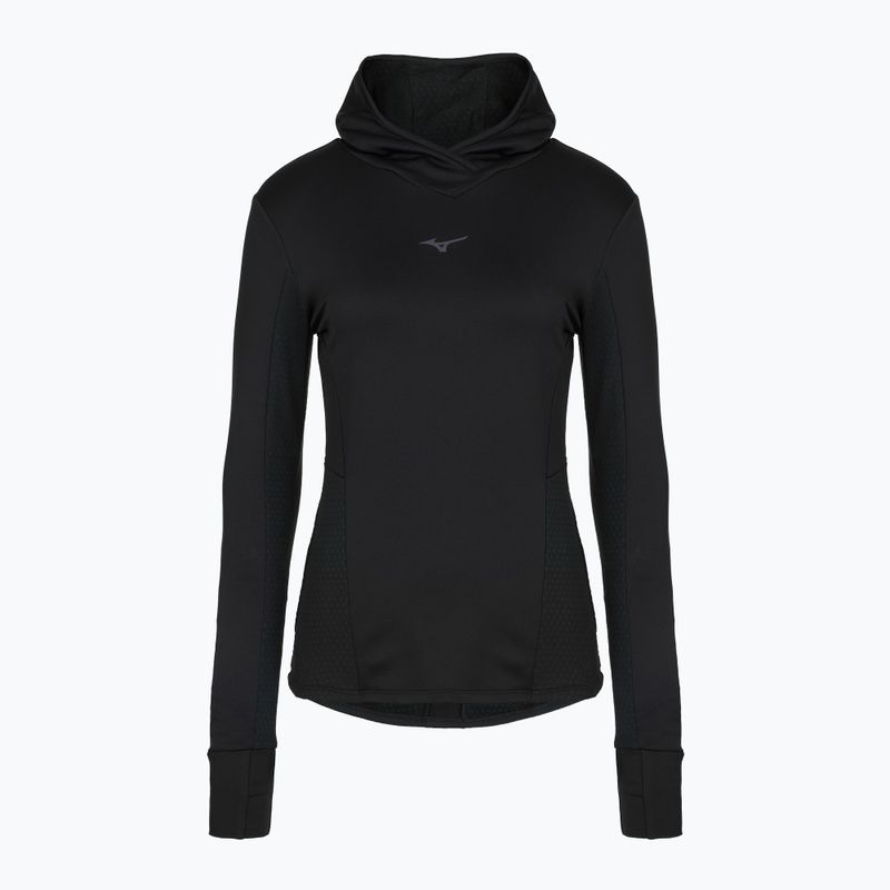 Кофта для бігу жіноча Mizuno Active Warm Hooded black