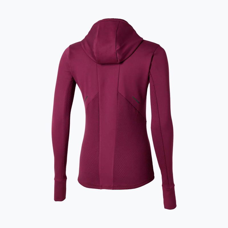Жіноча толстовка для бігу Mizuno Active Warm Hooded dark purple 2