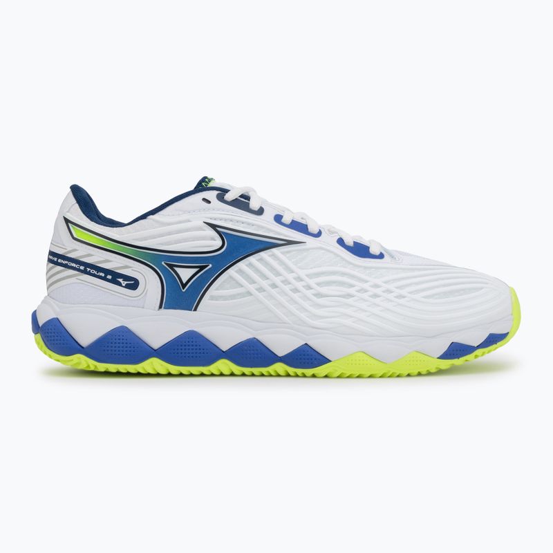 Кросівки тенісні Mizuno Wave Enforce Tour 2 CC white/dazzling blue/lightning 2
