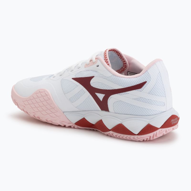 Кросівки тенісні жіночі Mizuno Wave Enforce Tour 2 CC white/pinkesque/barbados/cherr 3