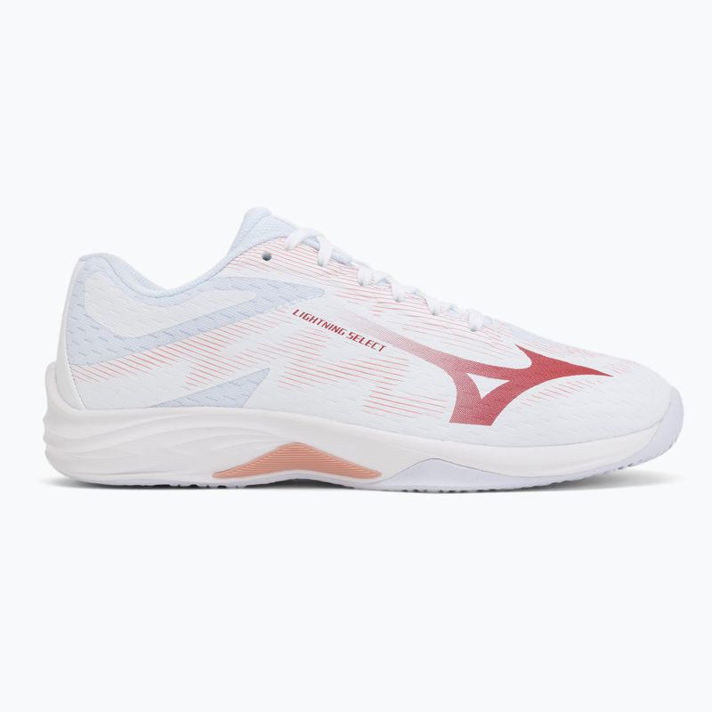 Кросівки волейбольні жіночі Mizuno Lightning Select white/rose elegance/lava falls 2