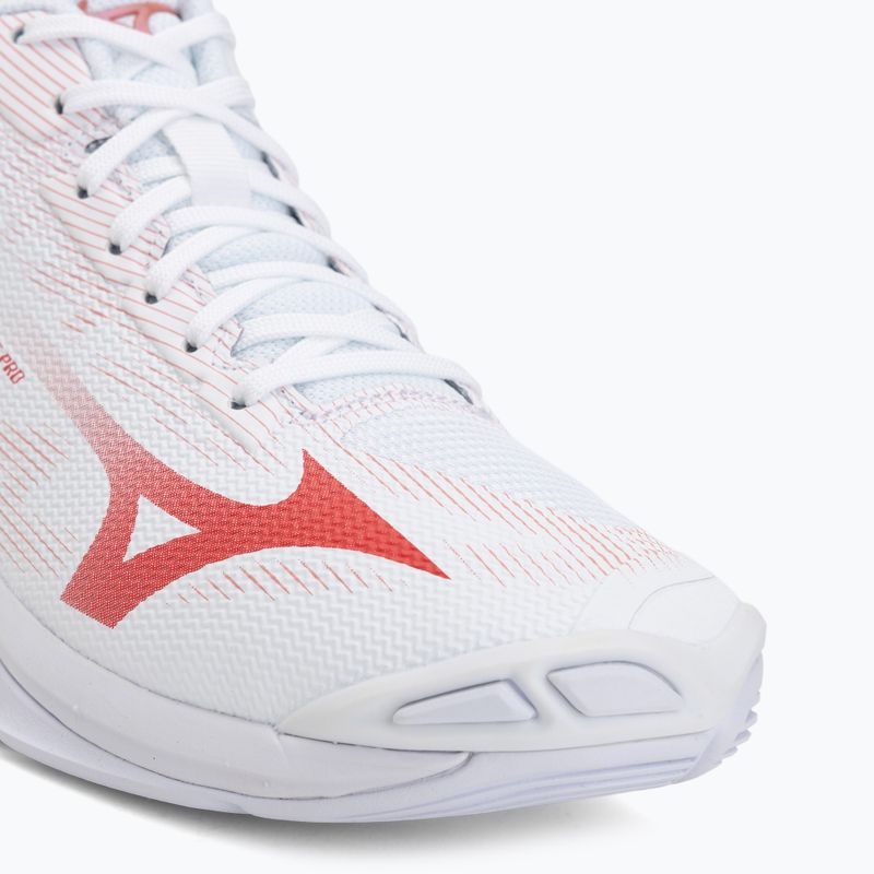 Кросівки волейбольні жіночі Mizuno Wave Lightning Pro Mid white/rose elegance/lava falls 7