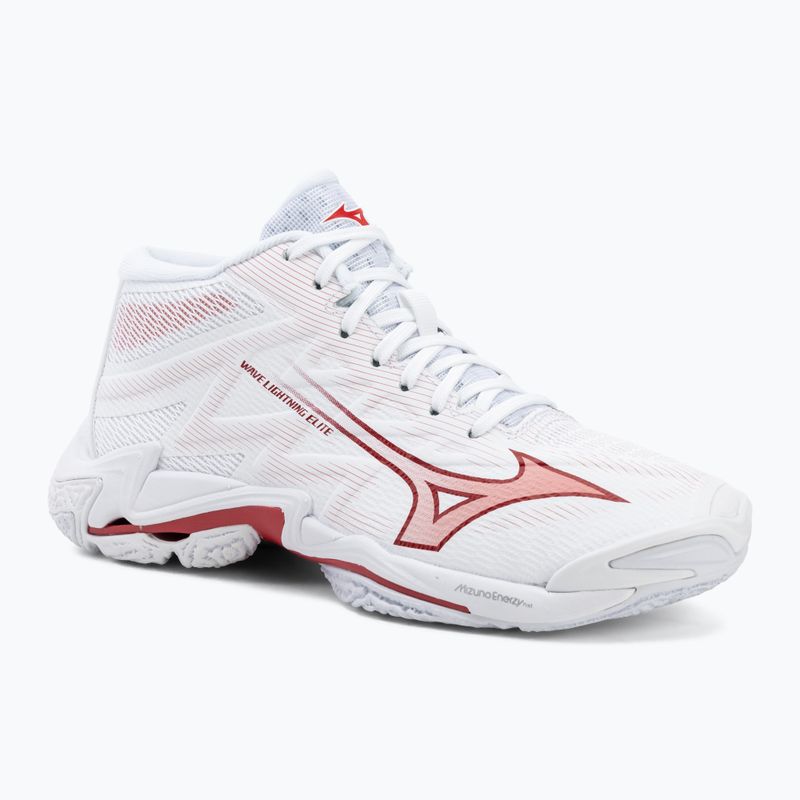 Кросівки волейбольні жіночі Mizuno Wave Lightning Elite Mid white/rose elegance/lava falls