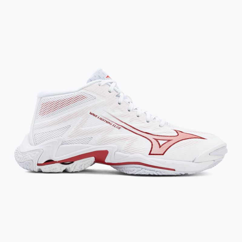 Кросівки волейбольні жіночі Mizuno Wave Lightning Elite Mid white/rose elegance/lava falls 2