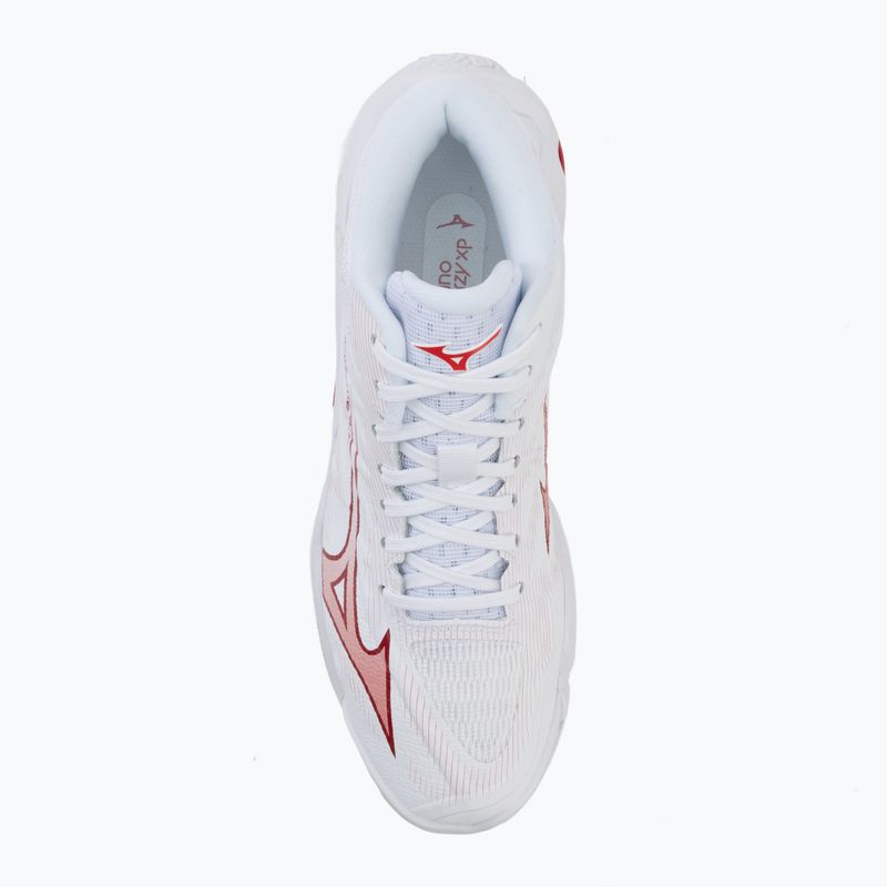 Кросівки волейбольні жіночі Mizuno Wave Lightning Elite Mid white/rose elegance/lava falls 5