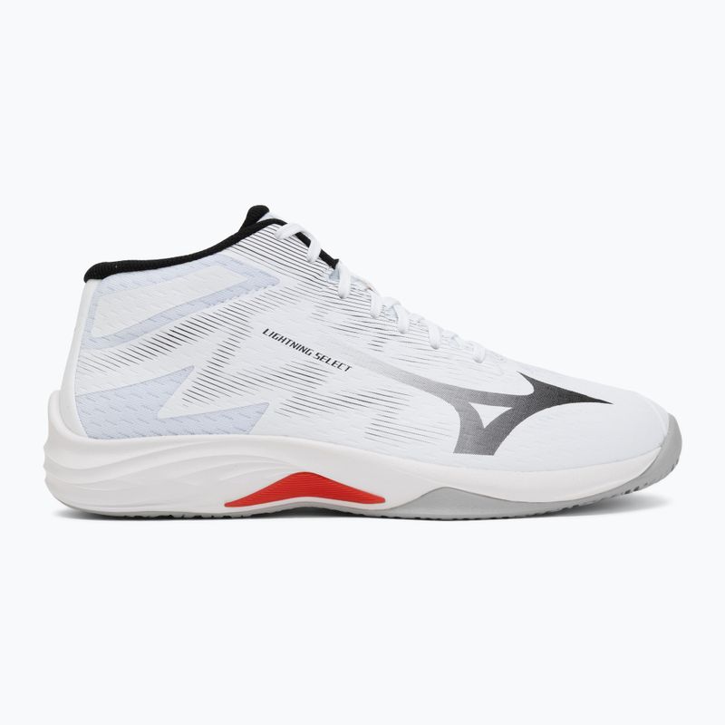 Кросівки волейбольні Mizuno Lightning Select Mid white/black/fiery red 2