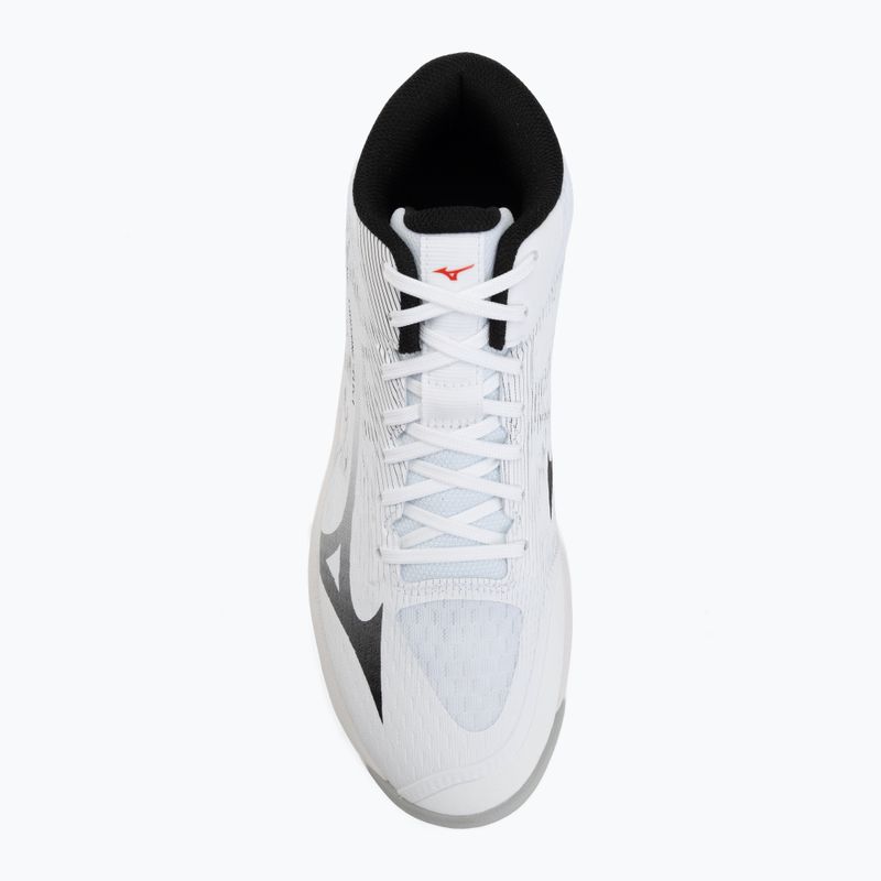 Кросівки волейбольні Mizuno Lightning Select Mid white/black/fiery red 5