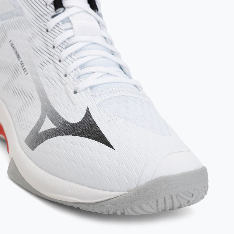 Кросівки волейбольні Mizuno Lightning Select Mid white/black/fiery red 7