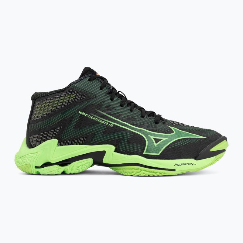 Кросівки волейбольні Mizuno Wave Lightning Elite Mid black/glowing apple/mandarin orange 2