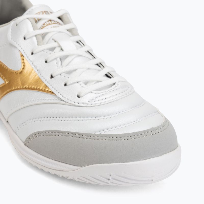 Кросівки футбольні Mizuno Morelia Sala Pro IN white/football gold/galaxy sil 7