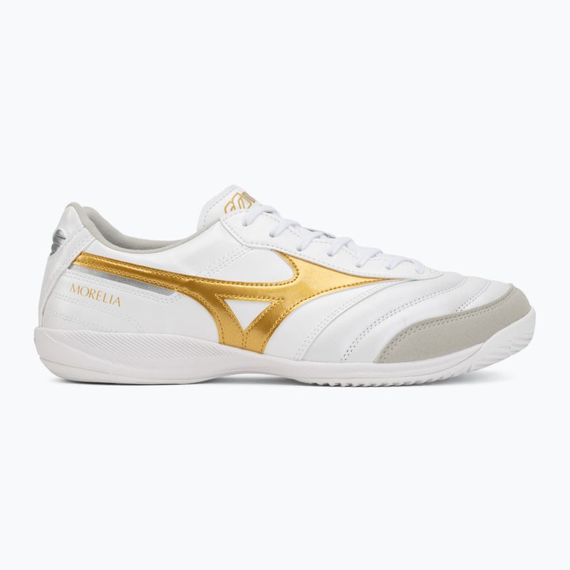 Кросівки футбольні Mizuno Morelia Sala Elite IN white/football gold/galaxy sil 2