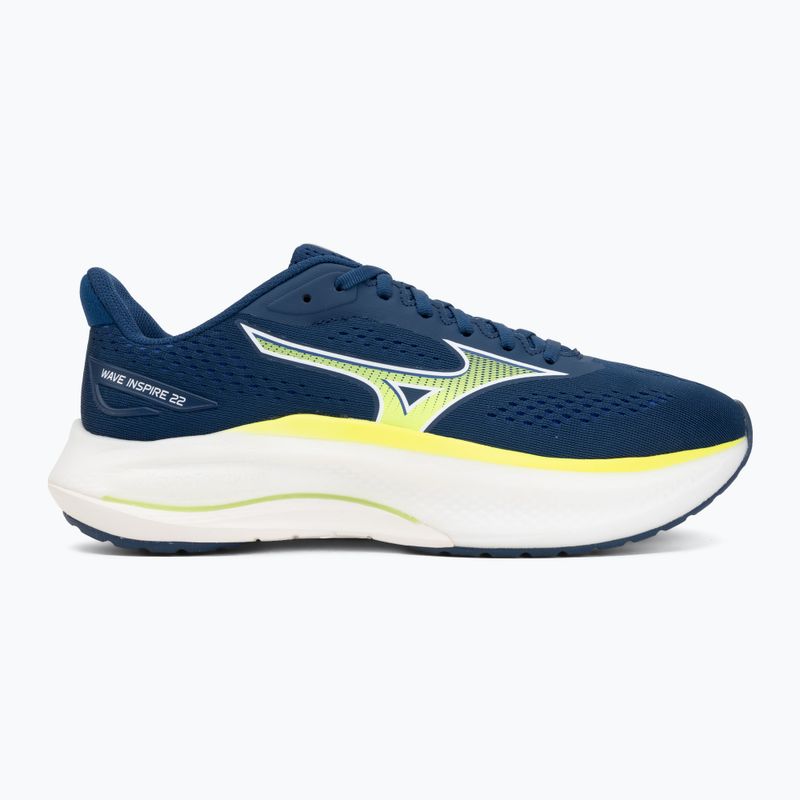 Кросівки для бігу чоловічі Mizuno Wave Inspire 22 estate blue/lightning yellow 2