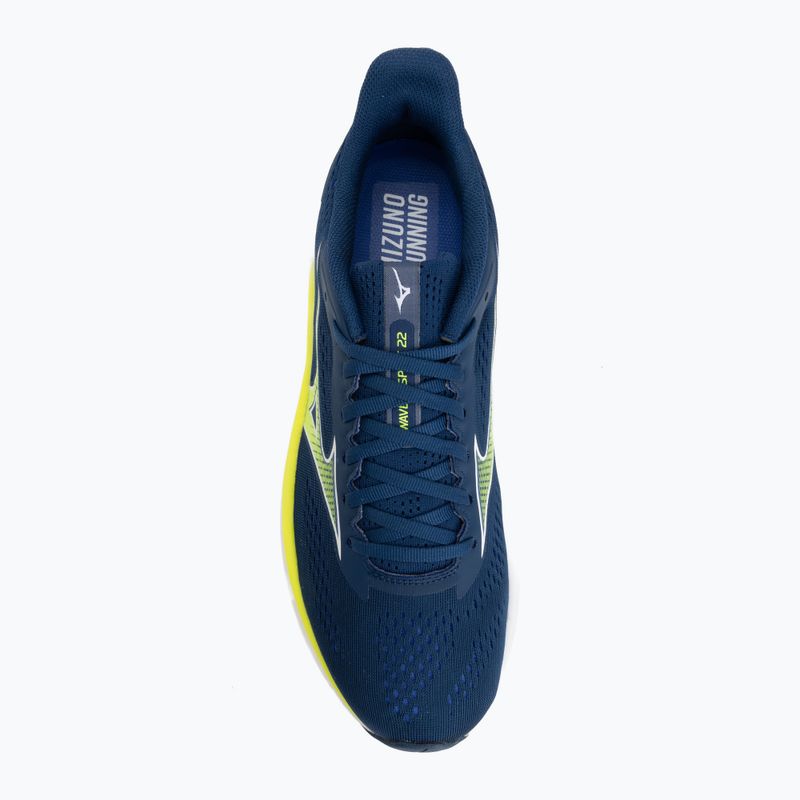 Кросівки для бігу чоловічі Mizuno Wave Inspire 22 estate blue/lightning yellow 5