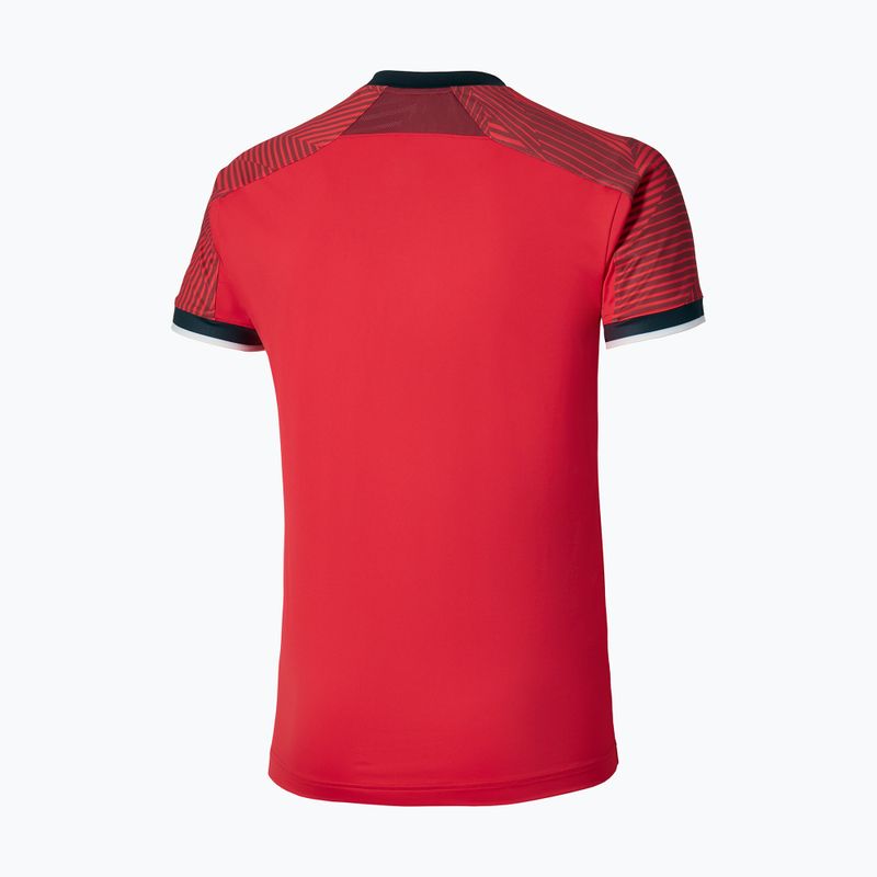 Футболка чоловіча Mizuno Stargazer Shadow Tee fiery red 4