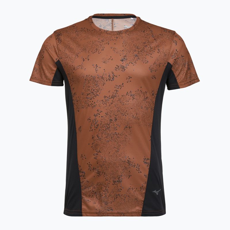 Футболка для бігу чоловіча Mizuno Active DryAeroFlow Graphic copper brown