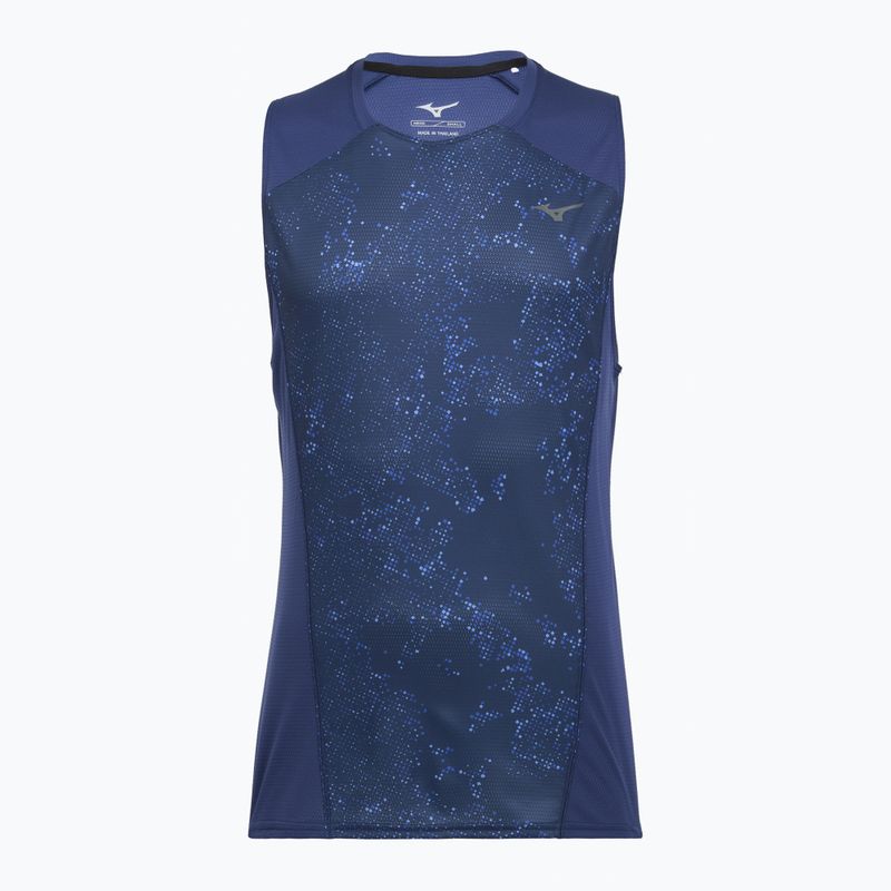 Футболка для бігу чоловіча Mizuno Active DryAeroFlow Graphic Tank Top estate blue