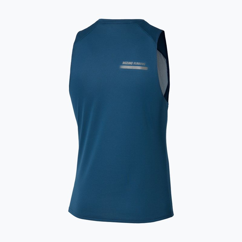 Футболка для бігу чоловіча Mizuno Active DryAeroFlow Graphic Tank Top estate blue 2