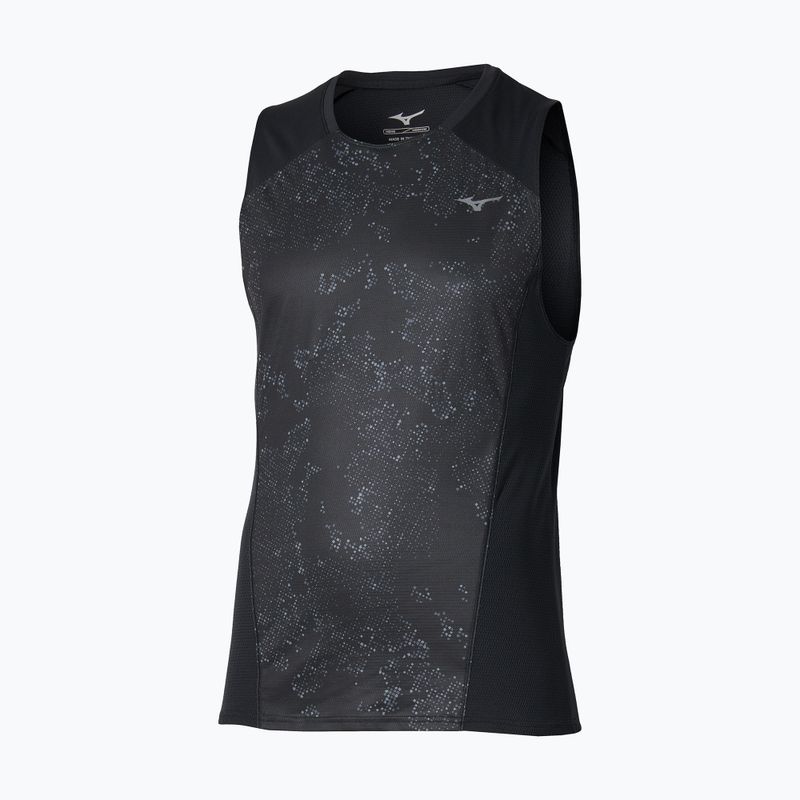 Футболка для бігу чоловіча Mizuno Active DryAeroFlow Graphic Tank Top black/gray 2