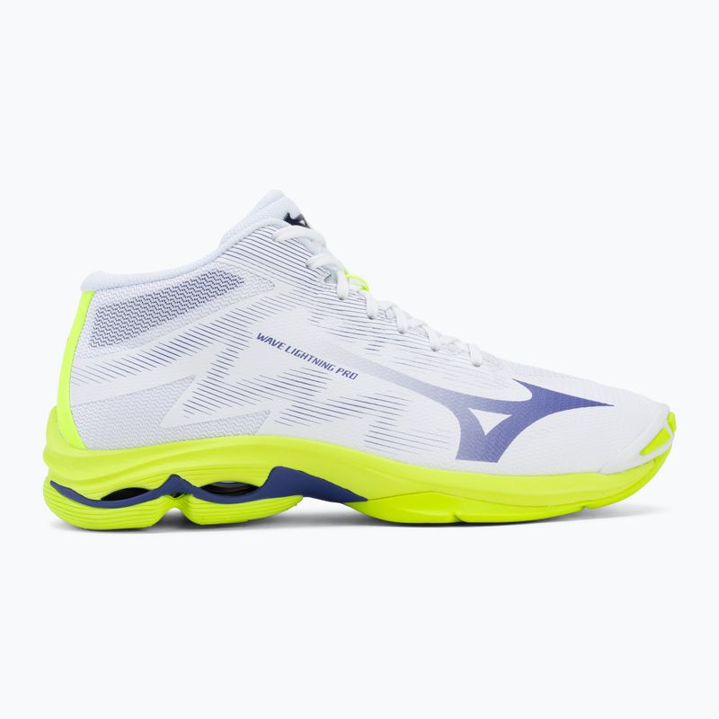Кросівки волейбольні Mizuno Wave Lightning Pro Mid white/lighting yellow/dazzling blue 2