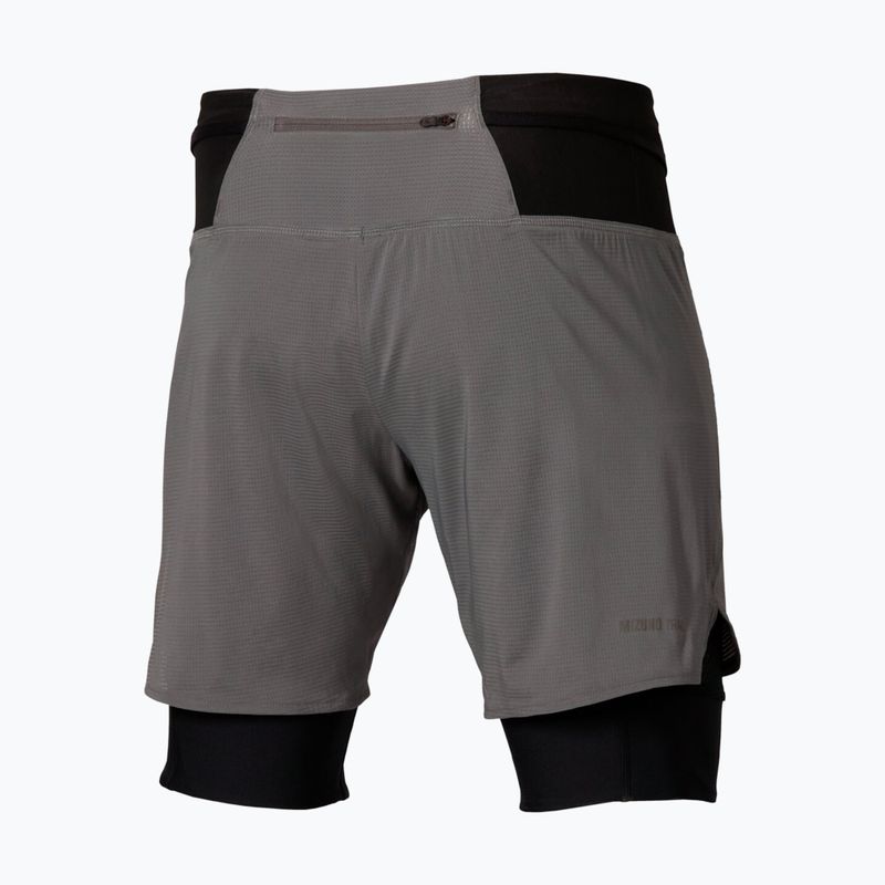 Шорти для бігу чоловічі Mizuno Trail Multipocket 2in1 lava smoke 4