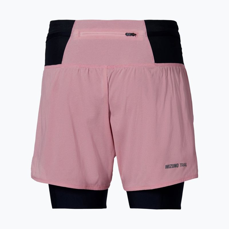 Шорти для бігу жіночі Mizuno Trail Multipocket 2In1 Short rose elegance 2