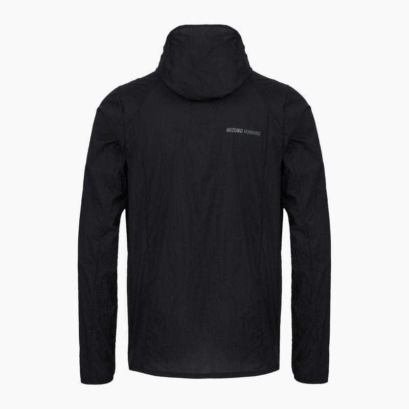 Куртка для бігу чоловіча Mizuno Tech Light Hooded black 2