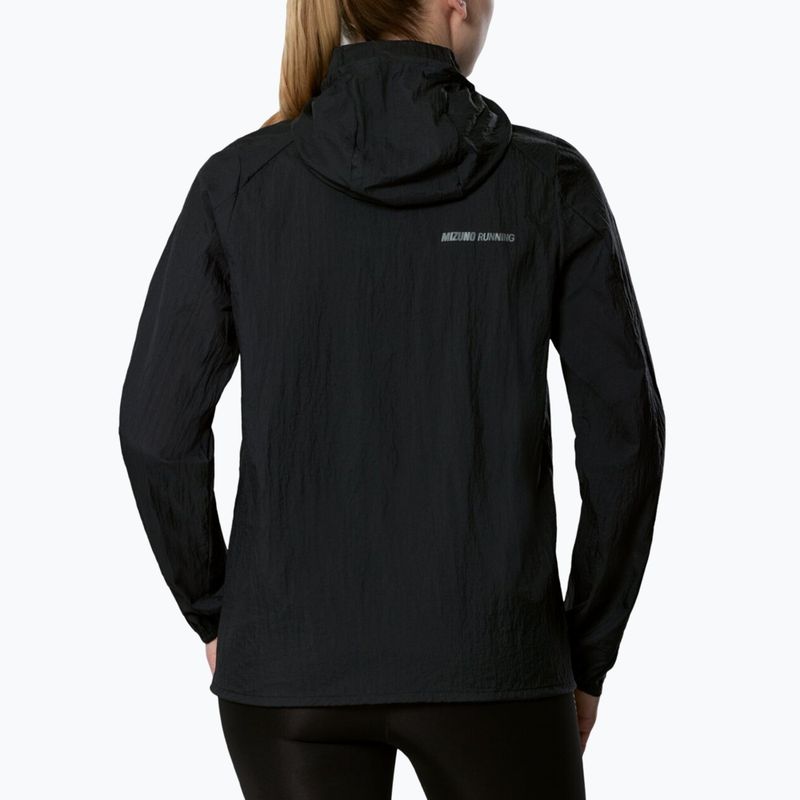 Куртка для бігу жіноча Mizuno Tech Light Hooded Jacket black 2