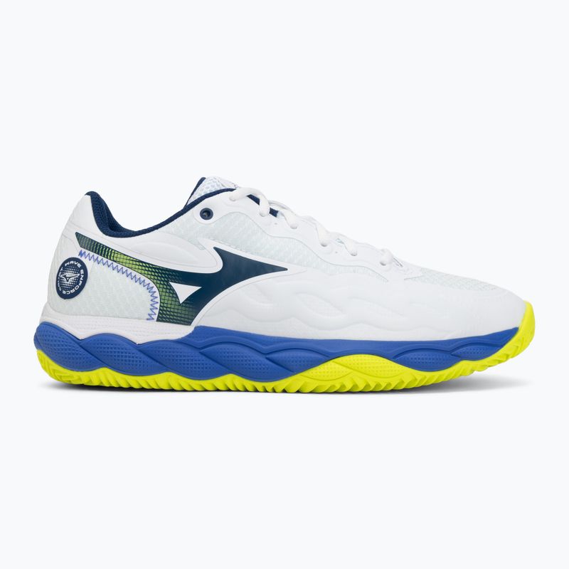 Кросівки тенісні чоловічі Mizuno Wave Enforce Court CC white/dazzling blue/ lightning 2