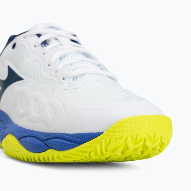 Кросівки тенісні чоловічі Mizuno Wave Enforce Court CC white/dazzling blue/ lightning 7