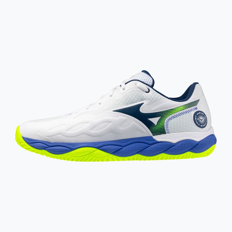 Кросівки тенісні чоловічі Mizuno Wave Enforce Court CC white/dazzling blue/ lightning 2