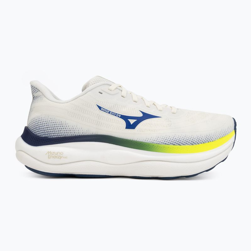 Кросівки для бігу чоловічі Mizuno Wave Sky 9 snow white/surf the web/lightning yellow 2