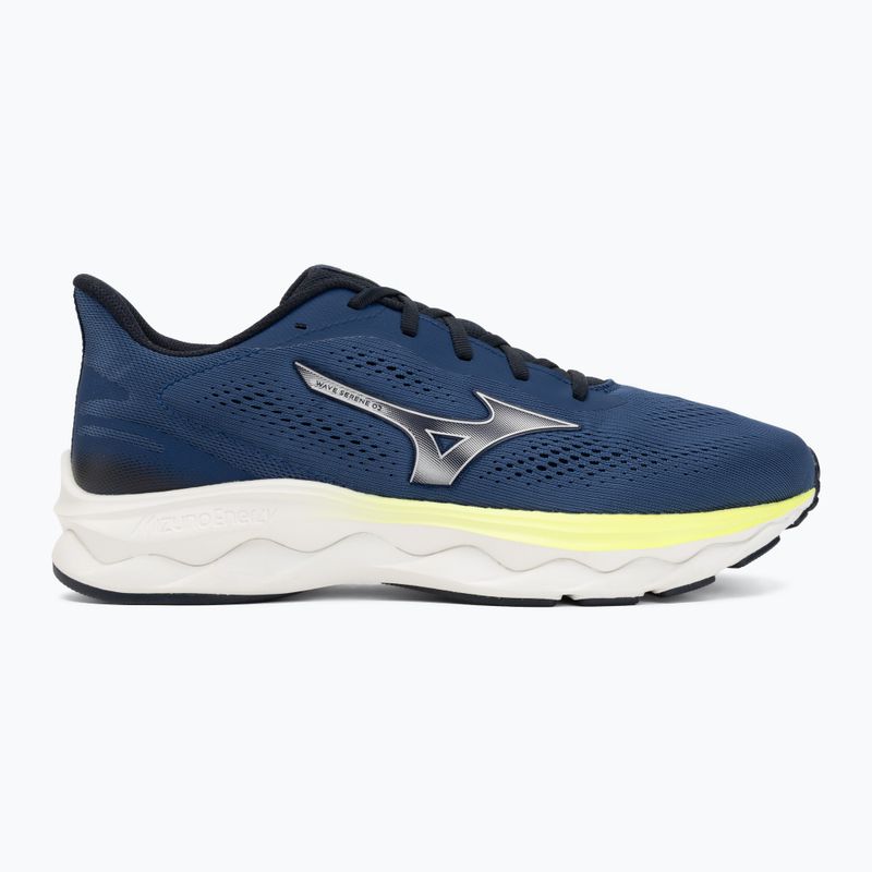Кросівки для бігу чоловічі Mizuno Wave Serene 2 estate blue/silver/lightning yellow 2