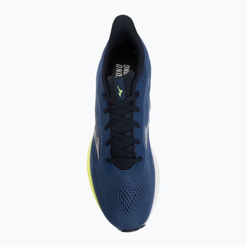 Кросівки для бігу чоловічі Mizuno Wave Serene 2 estate blue/silver/lightning yellow 5