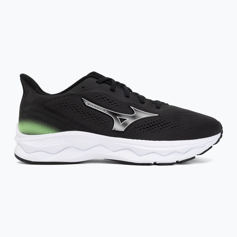 Кросівки для бігу чоловічі Mizuno Wave Serene 2 black/silver/glowing apple 3