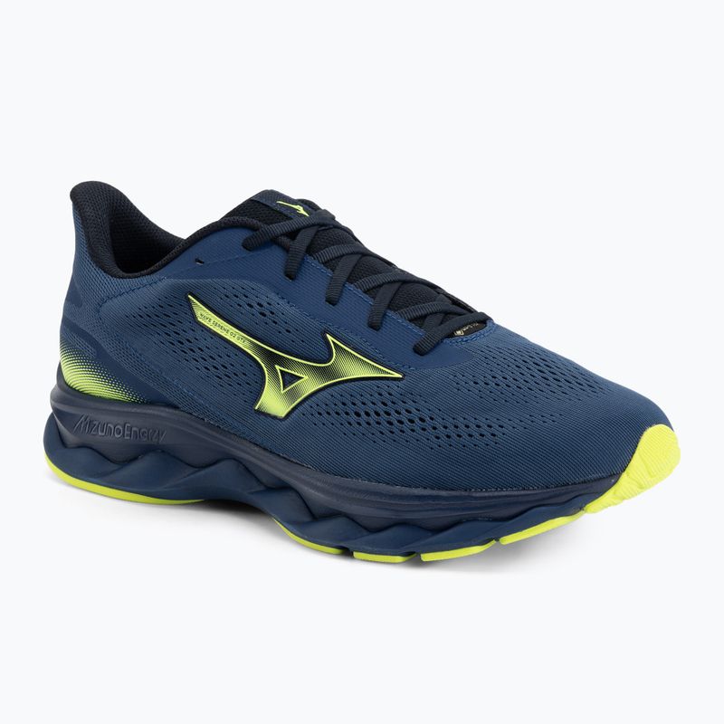 Кросівки для бігу чоловічі Mizuno Wave Serene 2 GTX estate blue/lightning yellow