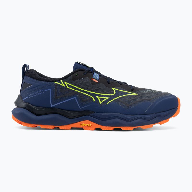 Кросівки для бігу чоловічі Mizuno Wave Daichi 9 estate blue/lightning yellow 2