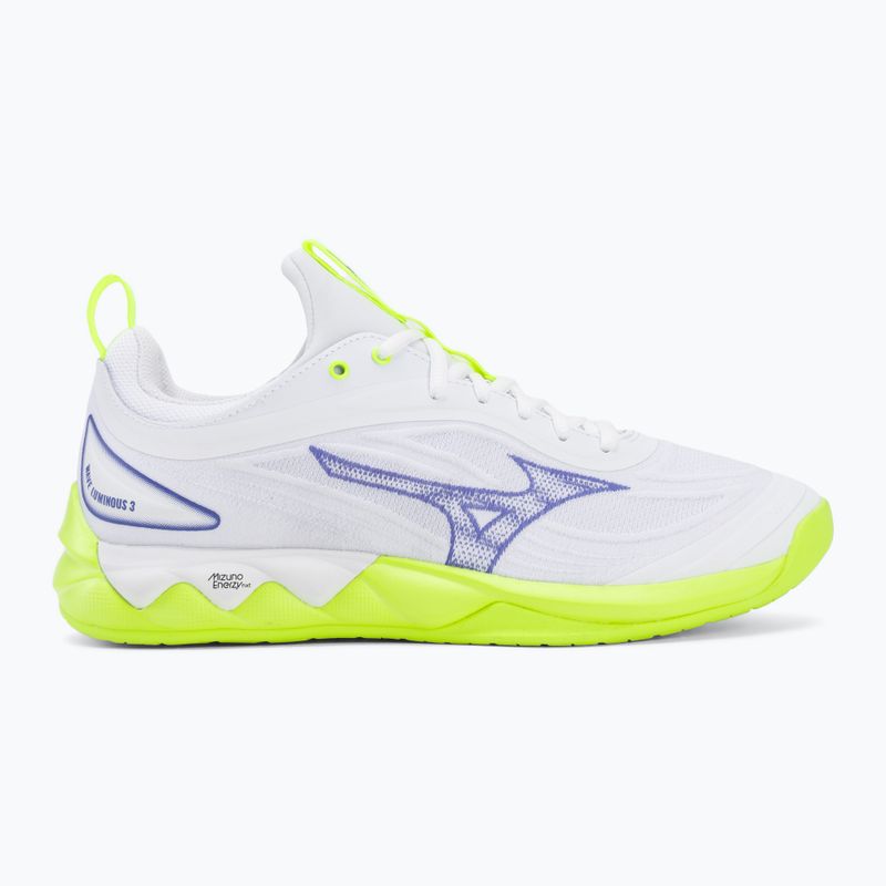 Кросівки волейбольні Mizuno Wave Luminous 3 white/lightning yellow/dazzling blue 2