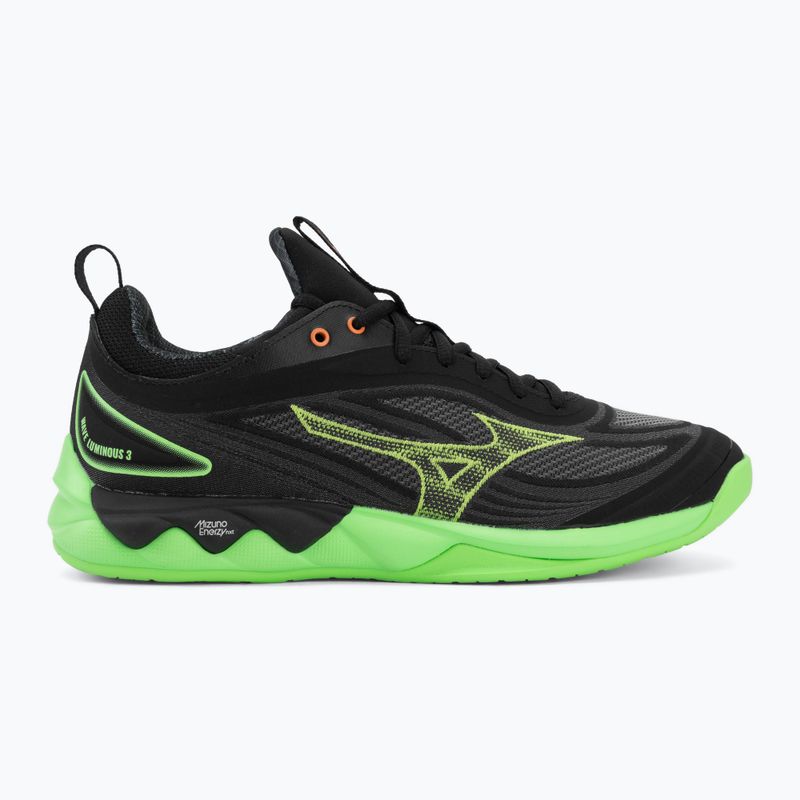 Кросівки волейбольні Mizuno Wave Luminous 3 black/glowing apple/mandarin orange 2