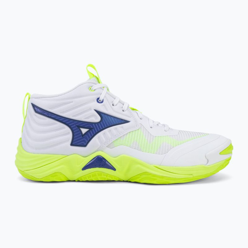 Кросівки волейбольні Mizuno Wave Momentum Elite Mid white/lightning yellow/dazzling blue 2