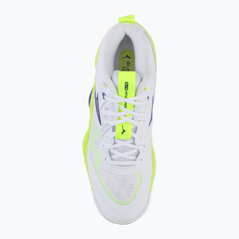 Кросівки волейбольні Mizuno Wave Momentum Elite Mid white/lightning yellow/dazzling blue 5