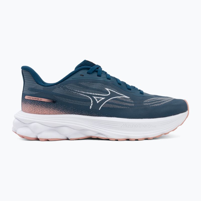 Кросівки для бігу жіночі Mizuno Wave Skyrise 7 sailor blue/white/rose elegance 2