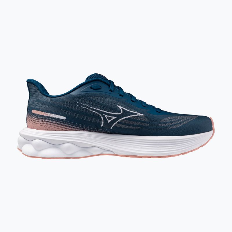 Кросівки для бігу жіночі Mizuno Wave Skyrise 7 sailor blue/white/rose elegance 2