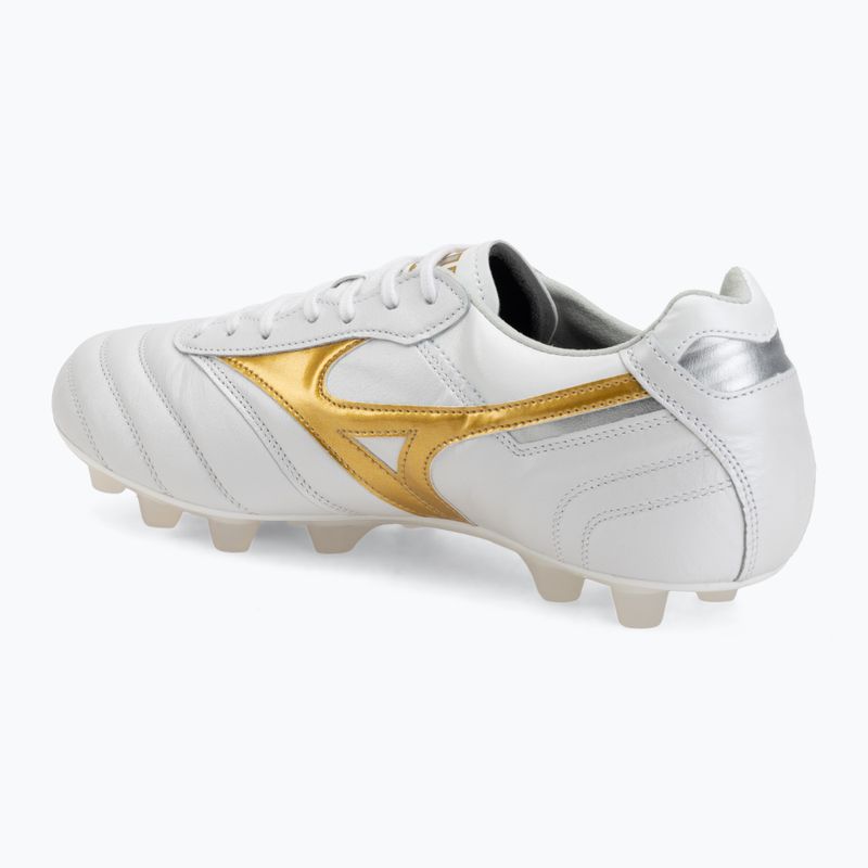 Кросівки футбольні Mizuno Morelia II Japan FG white/football gold/galaxy silver 3